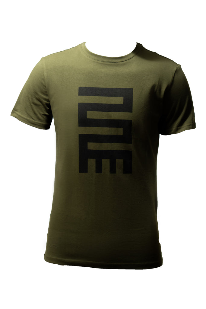 OLIVE GREEN SHORT SLEEVE LOGO TSHIRT FOR MEN